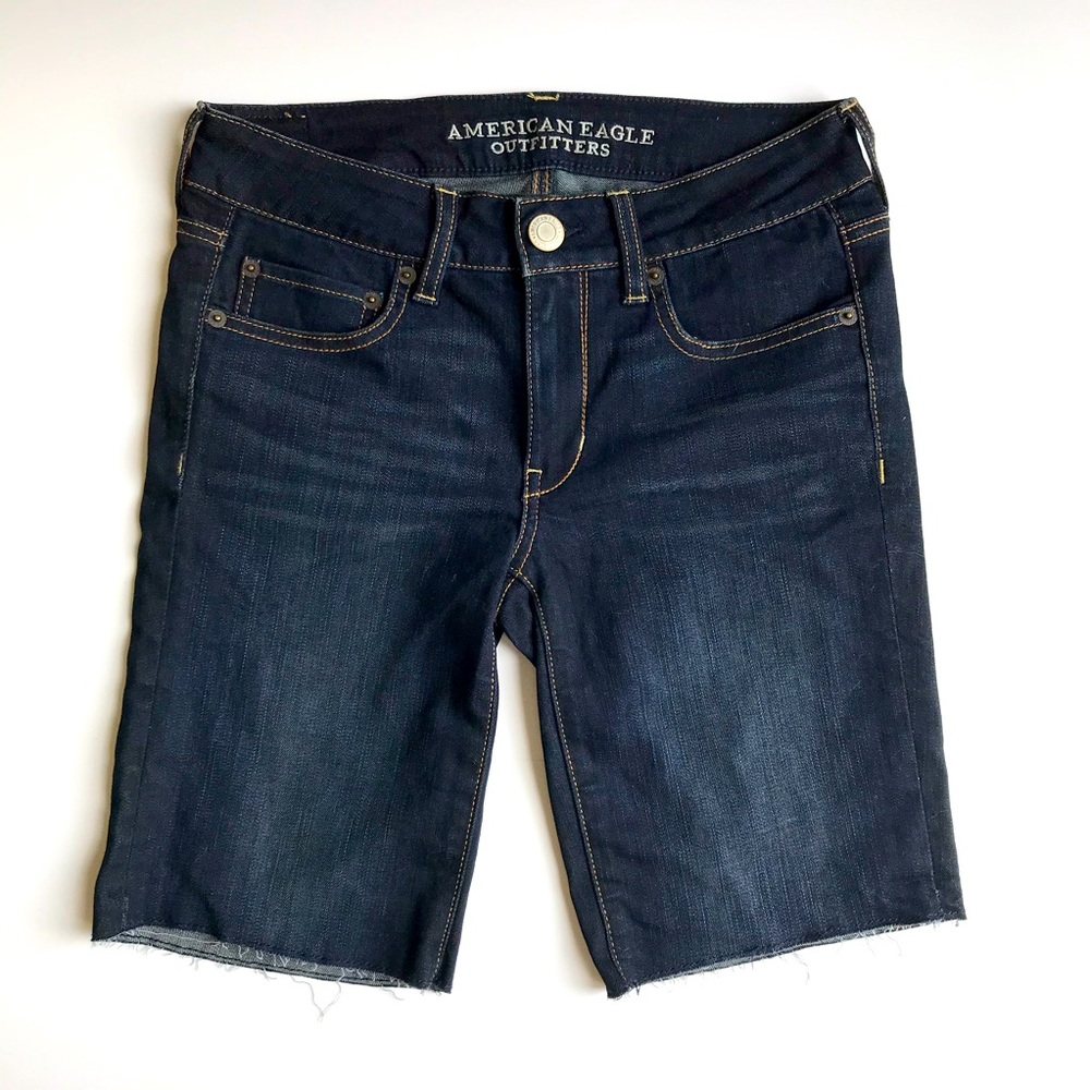 American Eagle Outfitters Dark Wash Denim Bermuda Shorts
